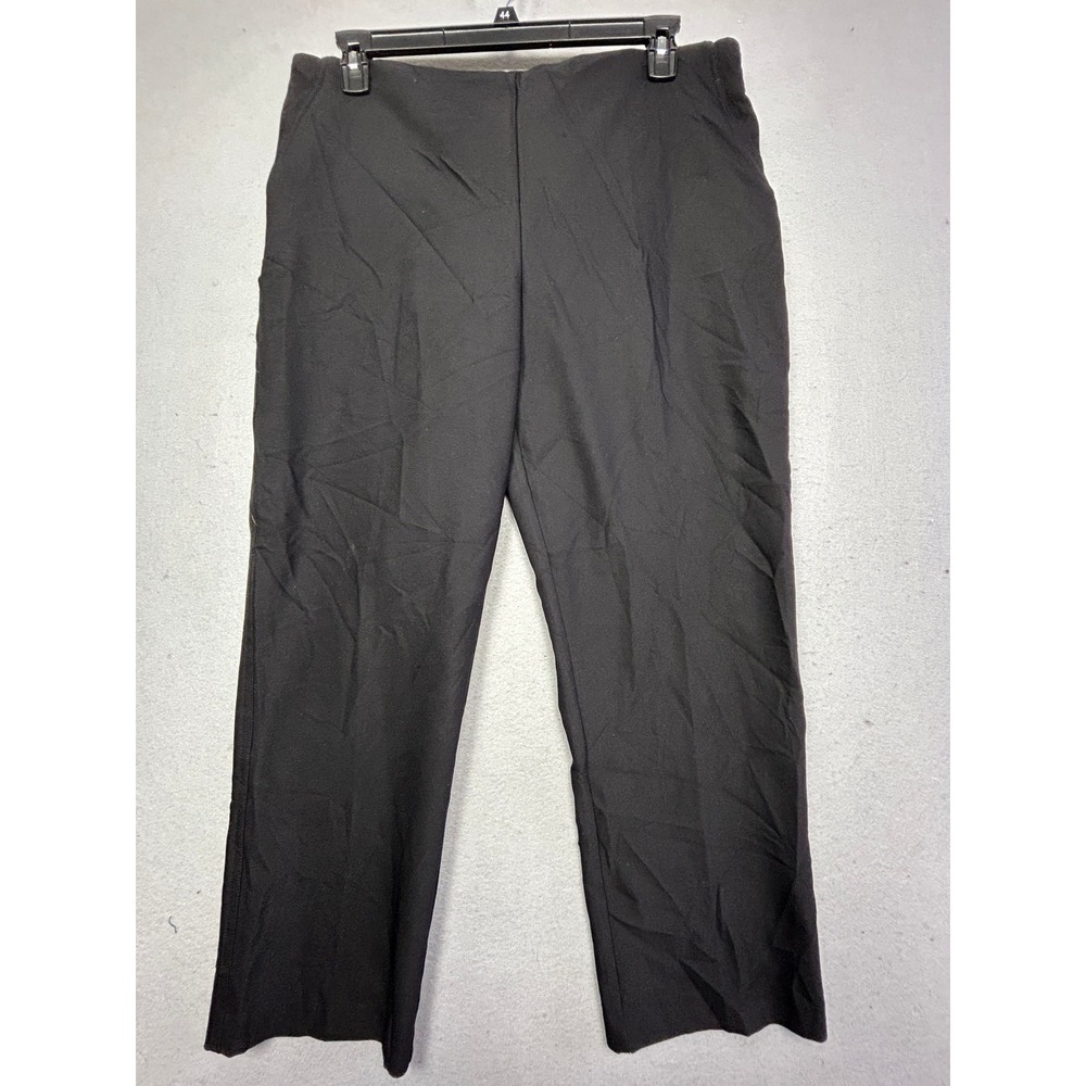 Rachel Zoe Slim Leg Pants Black Solid Size 16 US EU 46 Womens